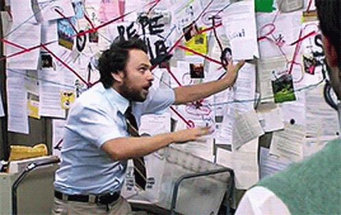 Charlie Day connecting the dots